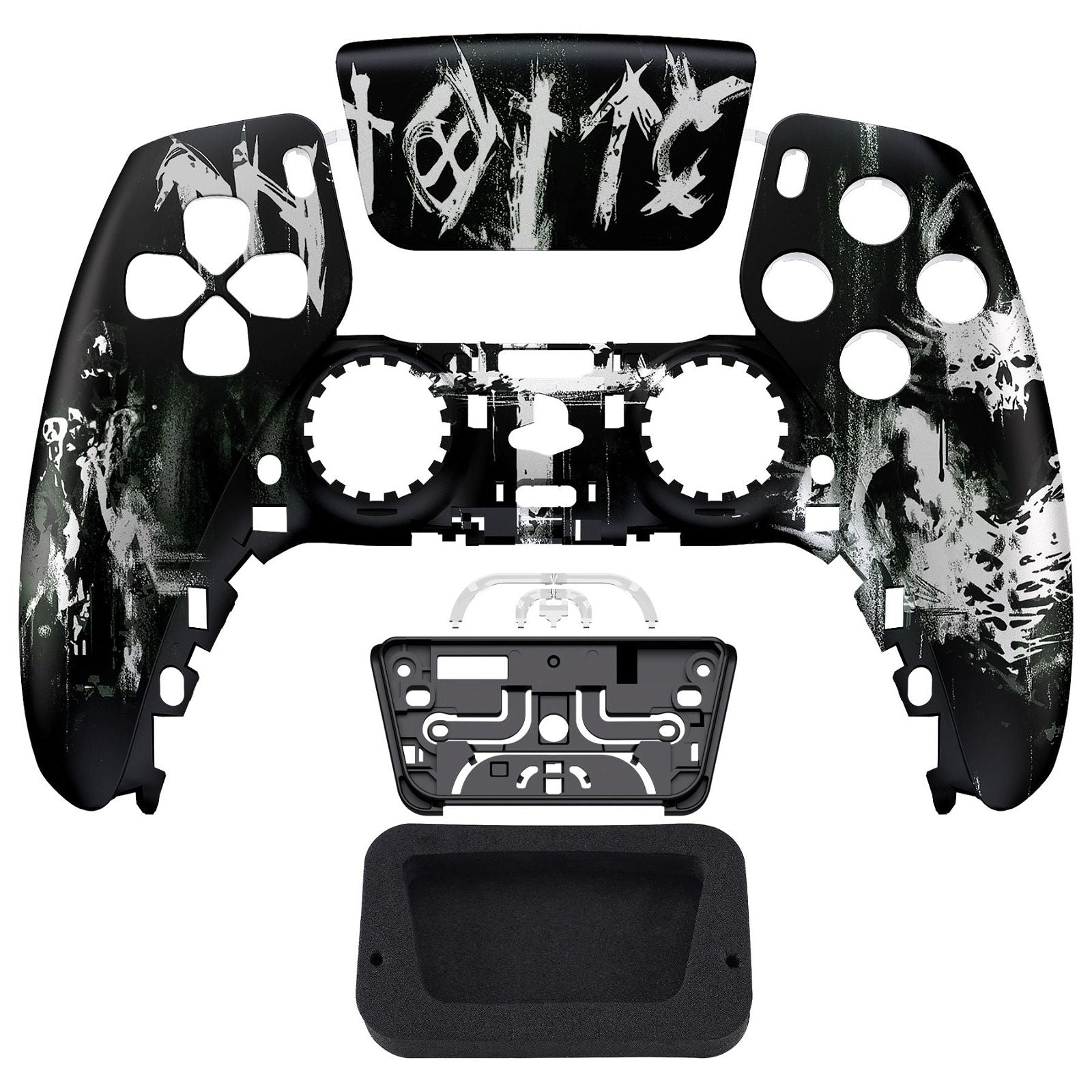 Darkness Falls Front Shell With Touchpad Compatible With PS5 Controller  BDM-010/020/030/040/050 - ZPFR018G3WS