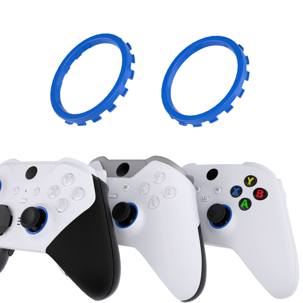 Solid Deep Blue Custom Replacement Accent Rings For Xbox Elite Series 2 Core & Elite Series 2 & Xbox One Elite & eXtremeRate ASR Version Shell For Xbox Series X/S Controller-XOJ1326