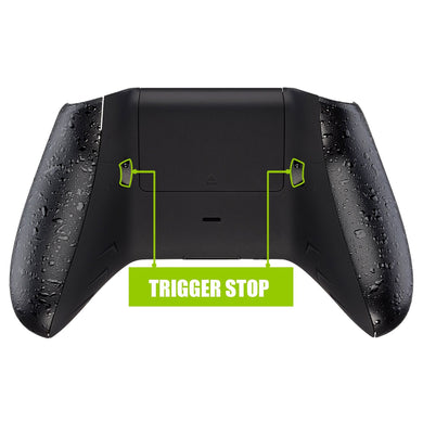 Flash Shot Trigger Stop Bottom Shell Kit for Xbox One S & One X Controller, Redesigned Back Shell & Rubberized Black Handle Grips & Dual Trigger Locks for Xbox One S X Controller Model 1708-X1GZ001 - Extremerate Wholesale