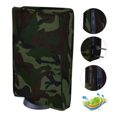 Forest Camouflague Nylon Dust Cover,Soft Neat Lining Dust Guard, Anti Scratch Waterproof Cover Sleeve Compatible With PS5 Console Digital Edition & Regular Edition - PFPJ030 - Extremerate Wholesale