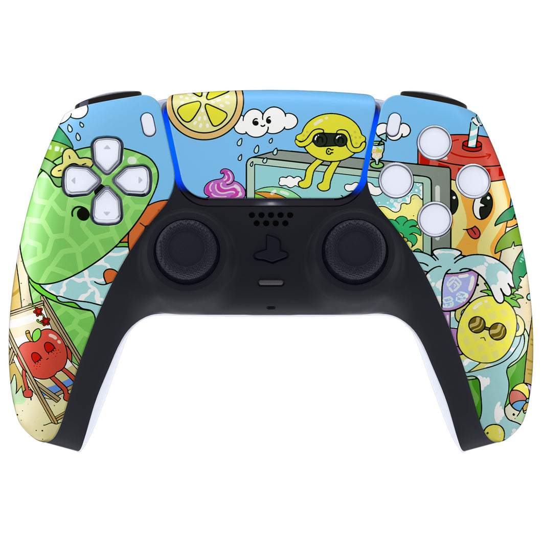 Fruity Party Front Shell With Touchpad Compatible With PS5 Controller BDM-010 & BDM-020 & BDM-030 & BDM-040 - ZPFR010G3WS