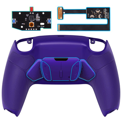 Galactic Purple Rubberized Grip Remappable Rise4 Remap Kit With Upgrade Board + Redesigned Back Shell + 4 Back Buttons Compatible With PS5 Controller BDM-010 & BDM-020 - YPFU6007 - Extremerate Wholesale