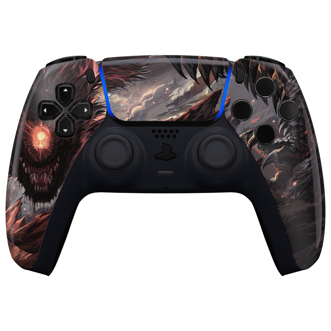 Glossy Cyclops Dragon Front Shell With Touchpad Compatible With PS5 Controller BDM-010 & BDM-020 & BDM-030 & BDM-040 - ZPFT1087G3WS