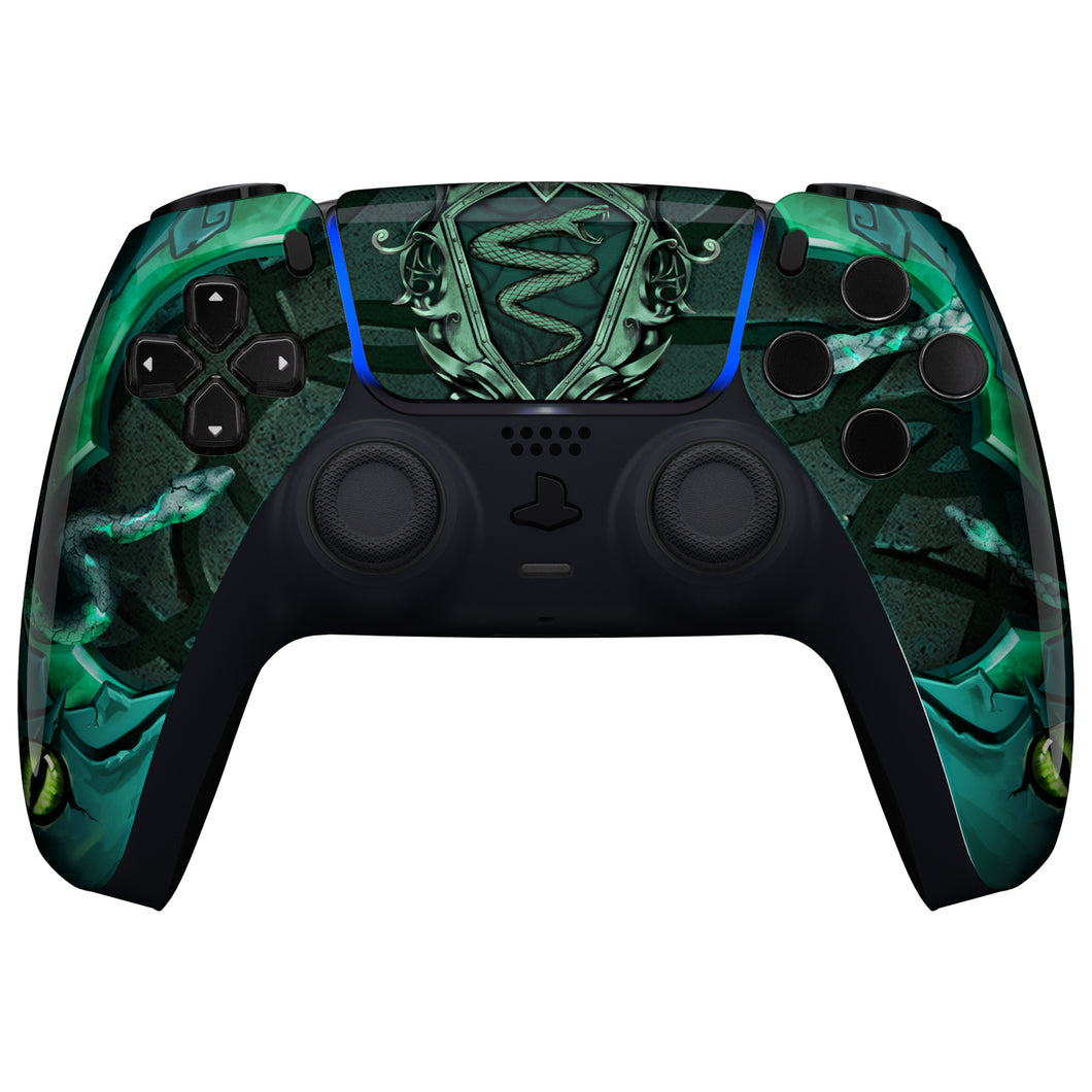 Glossy Eye of the Serpent Front Shell With Touchpad Compatible With PS5 Controller BDM-010 & BDM-020 & BDM-030 & BDM-040 - ZPFT1086G3WS