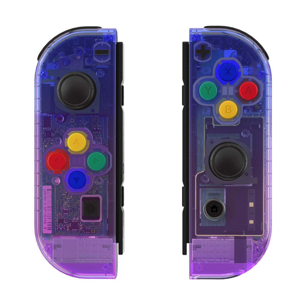 Glossy Gradient Translucent BlueBell Shells With Middle Tray For NS Switch Joycon & OLED Joycon-CP339WS