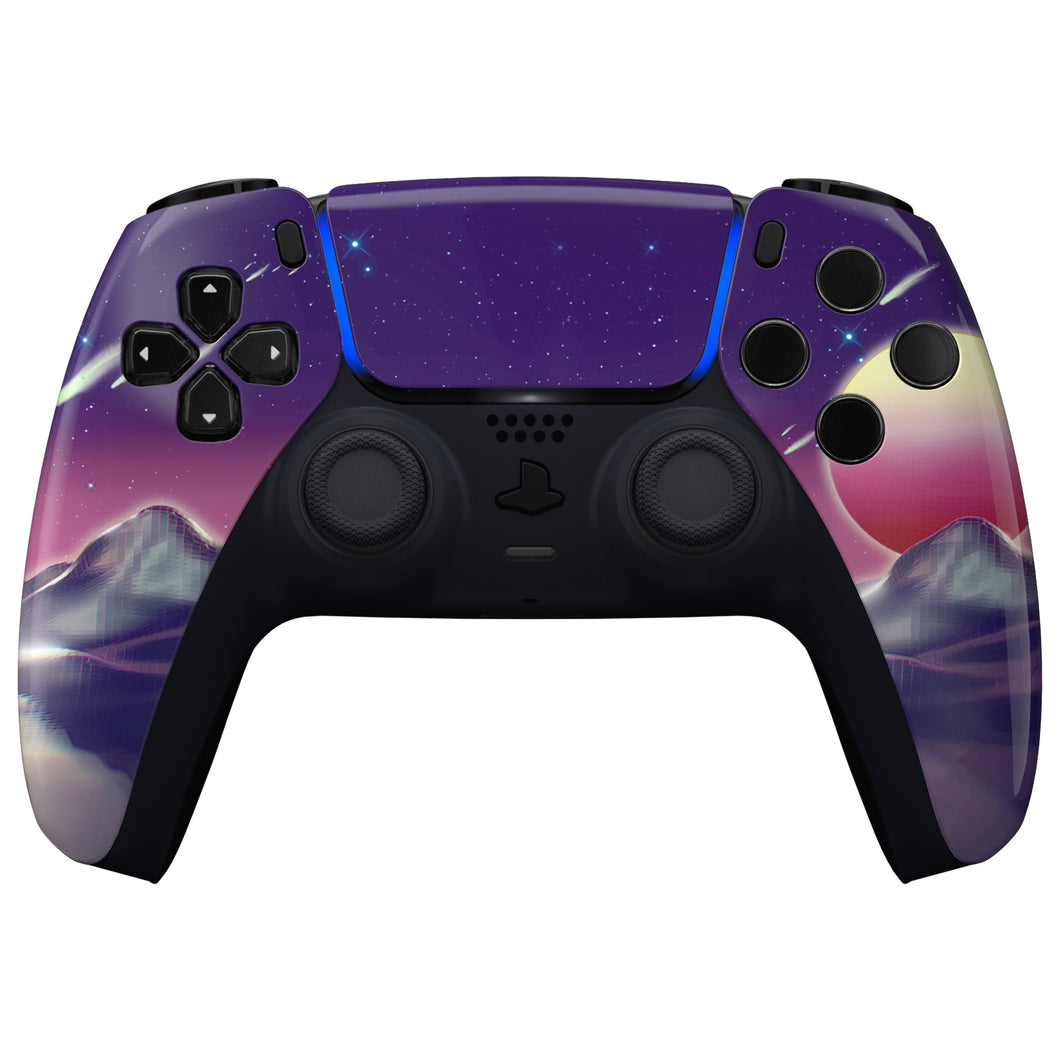 Glossy The Cyber Moon Front Shell With Touchpad Compatible With PS5 Controller BDM-010 & BDM-020 & BDM-030 & BDM-040 - ZPFT1093G3WS