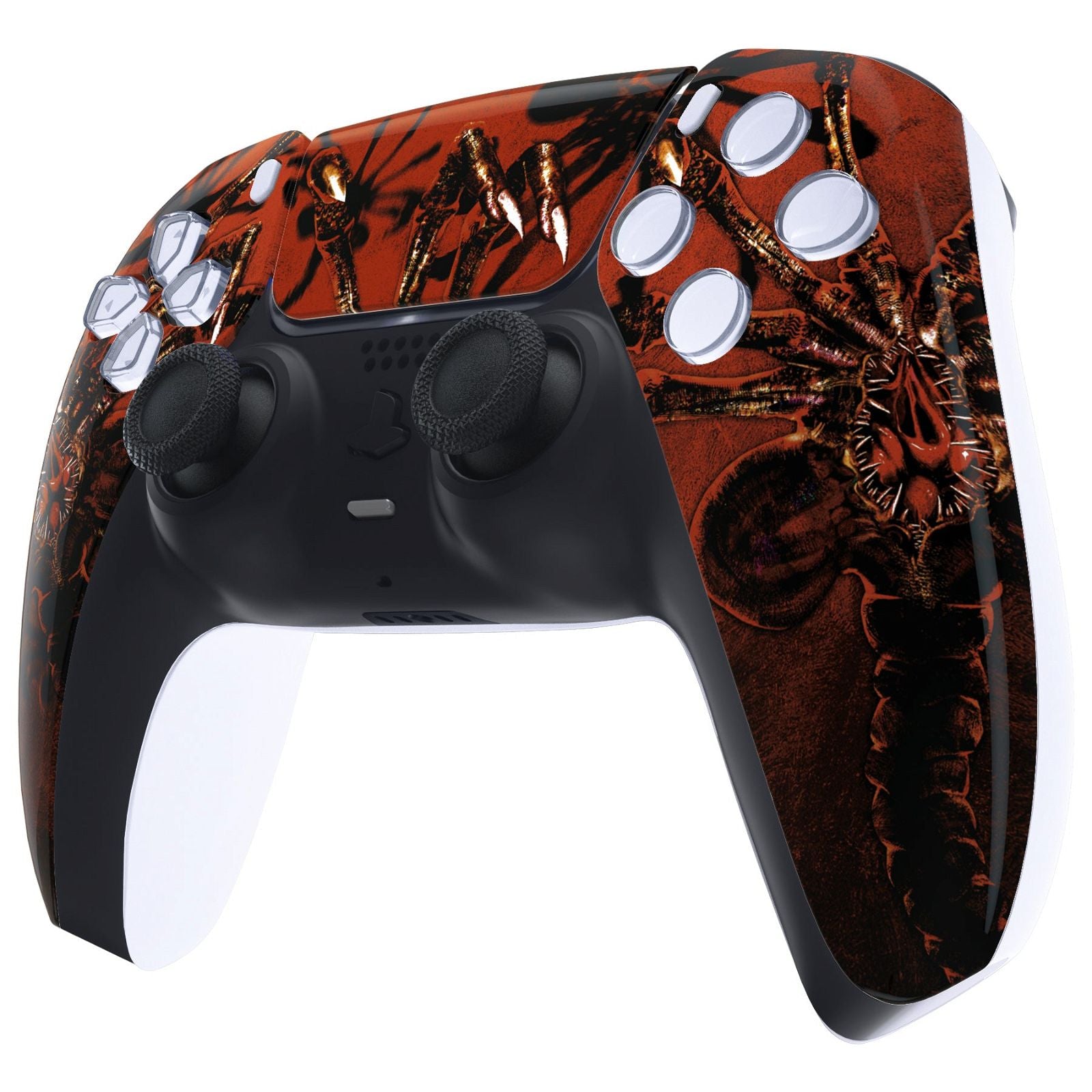 Glossy Alien Fear Front Shell With Touchpad Compatible With PS5 Controller  BDM-010/020/030/040/050 - ZPFT1069G3WS