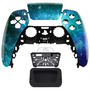 Glossy Blue Nebula Front Shell With Touchpad Compatible With PS5 Controller BDM-010 & BDM-020 & BDM-030 & BDM-040 -ZPFT1043G3WS - Extremerate Wholesale
