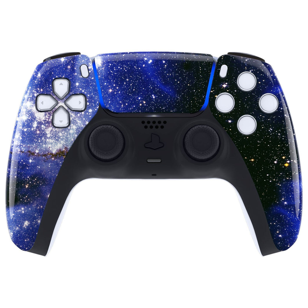 Glossy Blue Star Universe Front Shell With Touchpad Compatible With PS5 Controller BDM-010 & BDM-020 & BDM-030 & BDM-040 - ZPFT1047G3WS - Extremerate Wholesale