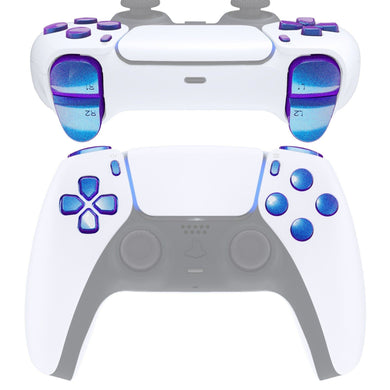 Glossy Chameleon Blue Purple 11in1 Button Kits Compatible With PS5 Controller BDM-010 & BDM-020 - JPF1001G2WS - Extremerate Wholesale