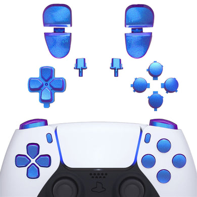 Glossy Chameleon Blue Purple 11in1 Button Kits Compatible With PS5 Controller BDM-030 & BDM-040 - JPF1001G3WS - Extremerate Wholesale