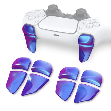 Glossy Chameleon Blue Purple 2 Pairs Shoulder Buttons Extention Triggers For PS5 & PS5 Edge Controller & PS Portal Remote Player-PFPJ040 - Extremerate Wholesale