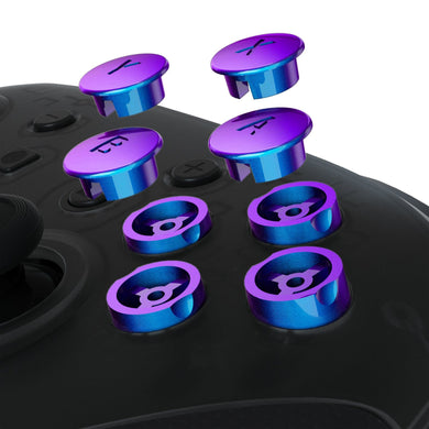 Glossy Chameleon Blue Purple Interchangeble ABXY Buttons For Nintendo Switch Pro Controller-KRH601WS - Extremerate Wholesale