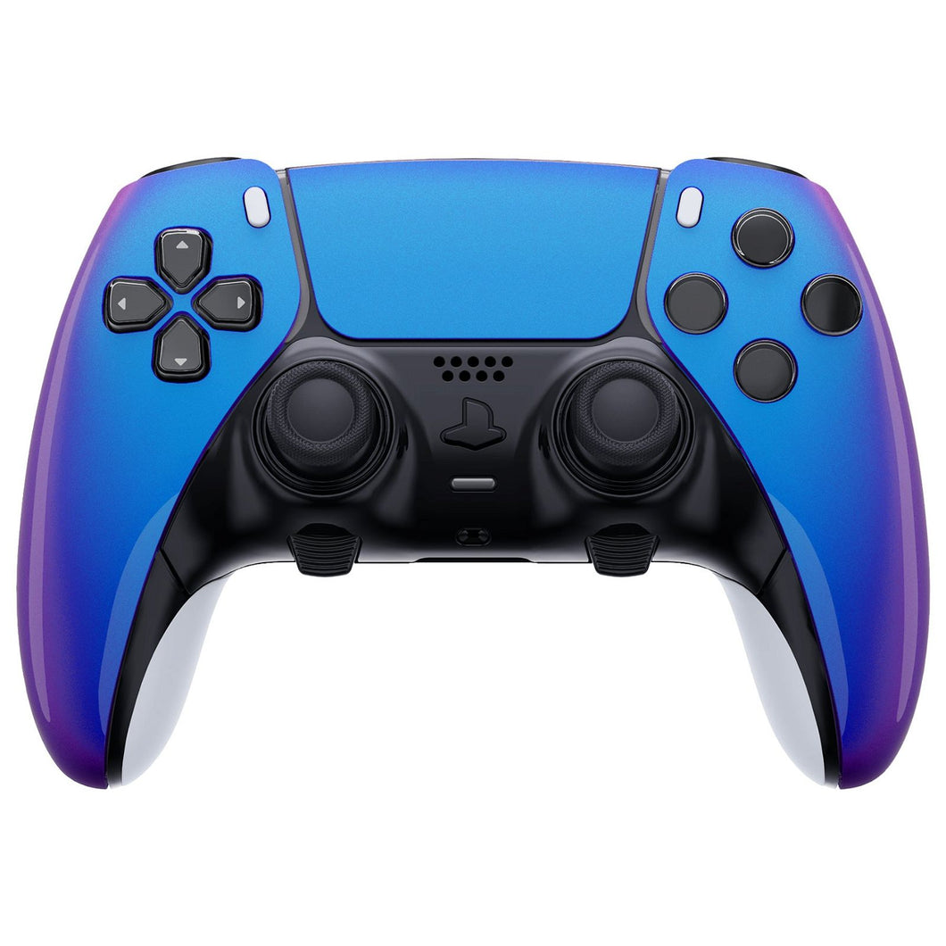 Glossy Chameleon Blue Purple Left Right Front Housing Shell With Touchpad Compatible With PS5 Edge Controller - MLREGP008WS - Extremerate Wholesale