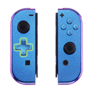 Glossy Chameleon Blue Purple Shells For NS Switch Joycon & OLED Joycon Dpad Version-JZP301WS - Extremerate Wholesale