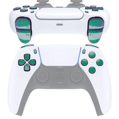 Glossy Chameleon Green Purple 11in1 Button Kits Compatible With PS5 Controller BDM-010 & BDM-020 - JPF1002G2WS - Extremerate Wholesale