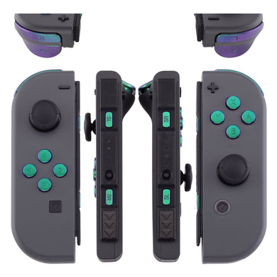 Glossy Chameleon Green Purple 21in1 Button Kits For NS Switch Joycon & OLED Joycon-AJ210WS - Extremerate Wholesale