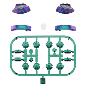 Glossy Chameleon Green Purple 21in1 Button Kits For NS Switch Joycon & OLED Joycon-AJ210WS - Extremerate Wholesale