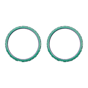 Glossy Chameleon Green Purple Accent Rings Compatible With PS5 Controller-JPF5002WS - Extremerate Wholesale