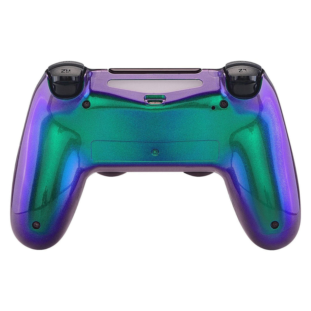 Glossy Chameleon Green Purple Back Shell Compatible With PS4 Gen2