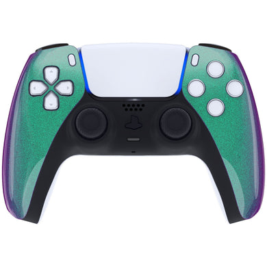 Glossy Chameleon Green Purple Front Shell Compatible With PS5 Controller-MPFP3002WS - Extremerate Wholesale