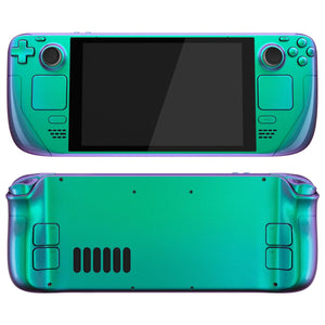 Glossy Chameleon Green Purple Full Set Shell For Steam Deck LCD Console - QESDP005WS - Extremerate Wholesale