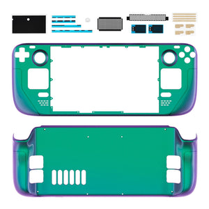 Glossy Chameleon Green Purple Full Set Shell For Steam Deck LCD Console - QESDP005WS - Extremerate Wholesale