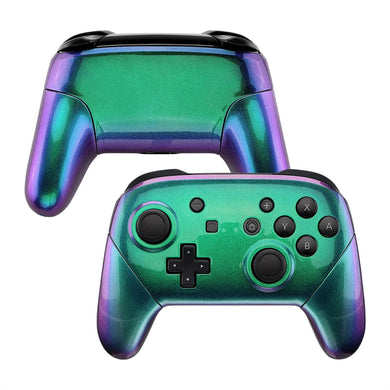 Glossy Chameleon Green Purple Full Shells And Handle Grips For NS Pro Controller-FRP312WS - Extremerate Wholesale