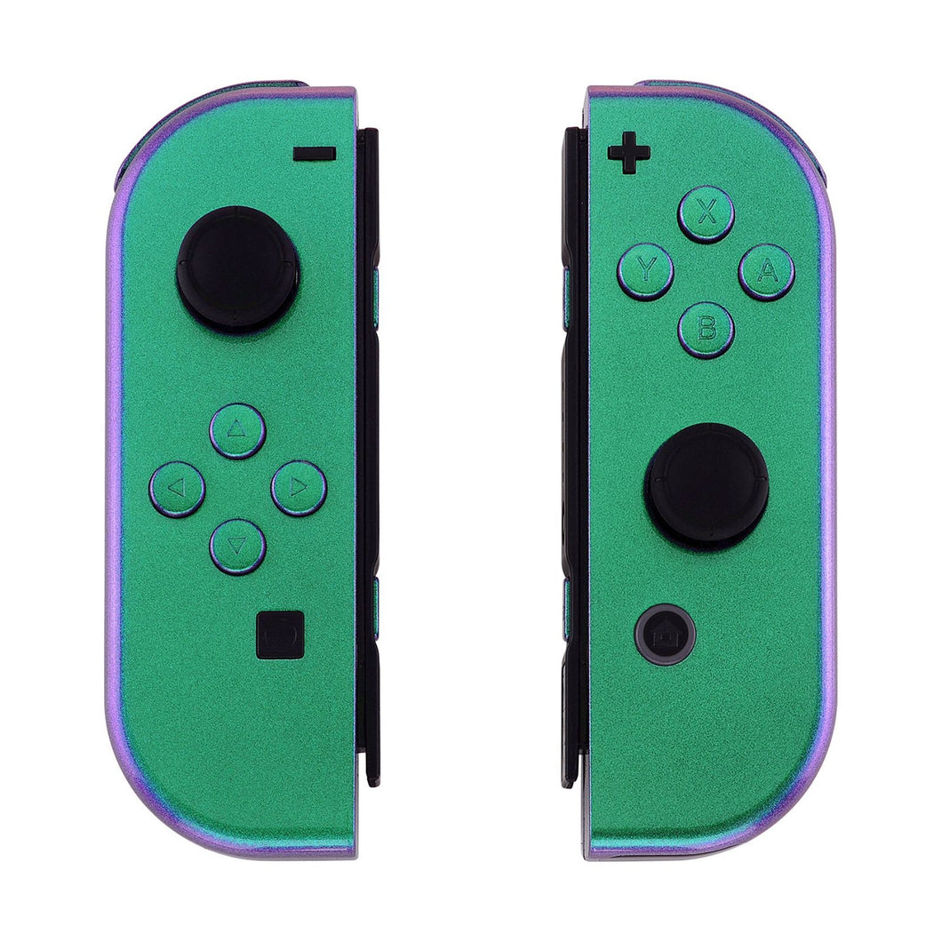 Glossy Chameleon Green Purple Shells For NS Switch Joycon & OLED Joycon-CP311WS - Extremerate Wholesale