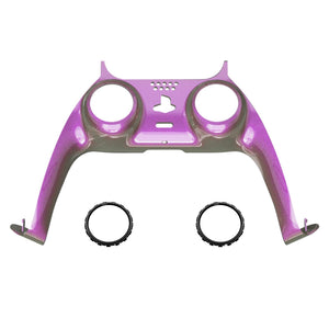 Glossy Chameleon Pink Green Decorative Trim Shell With Accent Rings Compatible With PS5 Controller-GPFP3023WS - Extremerate Wholesale