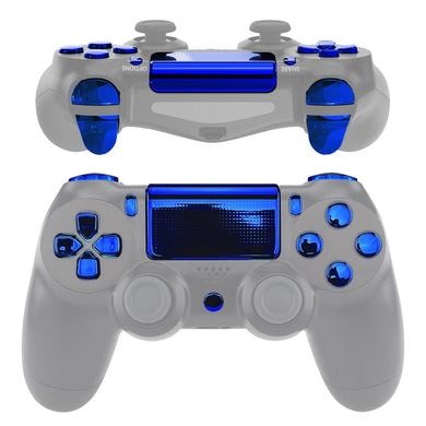 Glossy Chrome Blue 13in1 Button Kits Compatible With PS4 Gen2 Controller-SP4J0416WS - Extremerate Wholesale