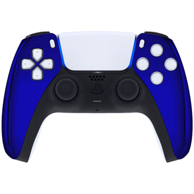 Glossy Chrome Blue Front Shell Compatible With PS5 Controller-MPFD4004WS - Extremerate Wholesale