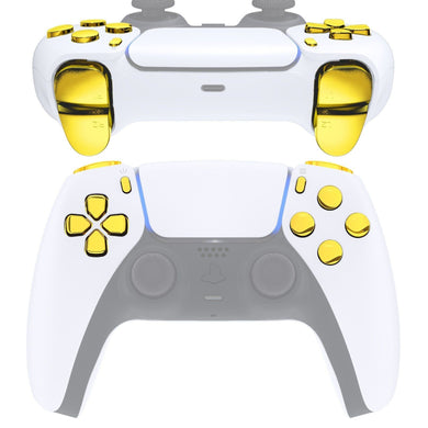 Glossy Chrome Gold 11in1 Button Kits Compatible With PS5 Controller BDM-010 & BDM-020 - JPF2001G2WS - Extremerate Wholesale