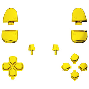 Glossy Chrome Gold 11in1 Button Kits Compatible With PS5 Controller BDM-030 & BDM-040 - JPF2001G3WS - Extremerate Wholesale