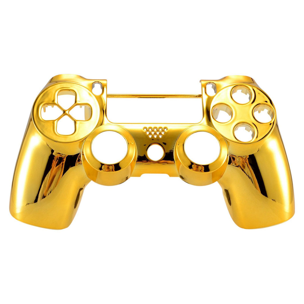 Glossy Chrome Gold Front Shell Compatible With PS4 Gen2 Controller-SP4FD02WS - Extremerate Wholesale