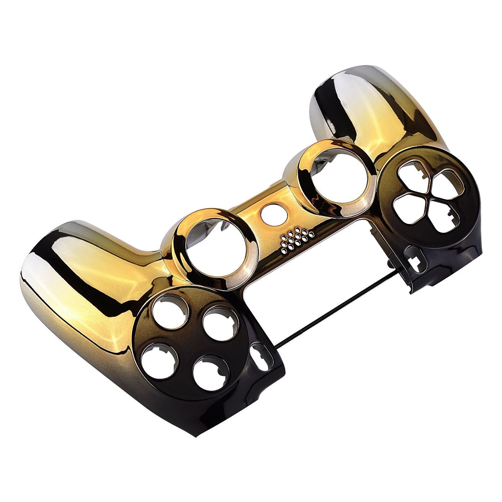 Glossy Chrome Gradient Black Gold Silver Front Shell