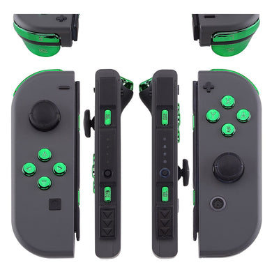 Glossy Chrome Green 21in1 Button Kits For NS Switch Joycon & OLED Joycon-AJ306WS - Extremerate Wholesale