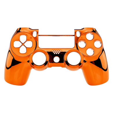 Glossy Chrome Orange Front Shell Compatible With PS4 Gen2 Controller-SP4FD07WS - Extremerate Wholesale