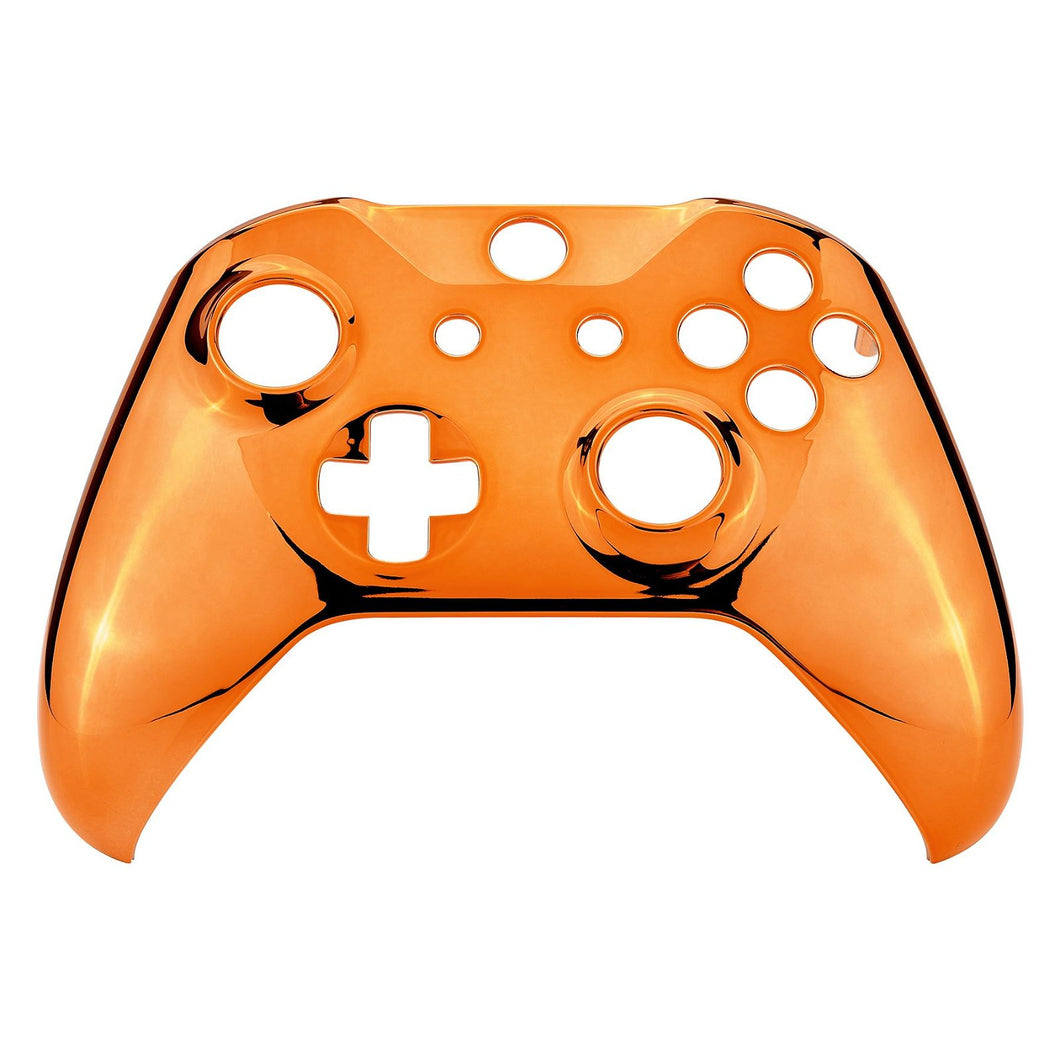 Glossy Chrome Orange Front Shell For Xbox One S Controller-SXOFD07WS - Extremerate Wholesale