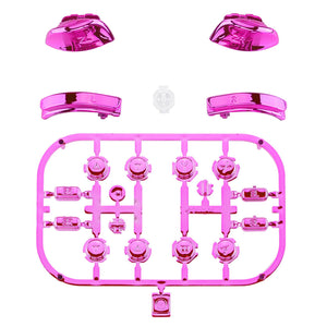 Glossy Chrome Pink 21in1 Button Kits For NS Switch Joycon & OLED Joycon-AJ307WS - Extremerate Wholesale