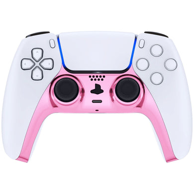 Glossy Chrome Pink Decorative Trim Shell With Accent Rings Compatible With PS5 Controller-GPFD4007WS - Extremerate Wholesale