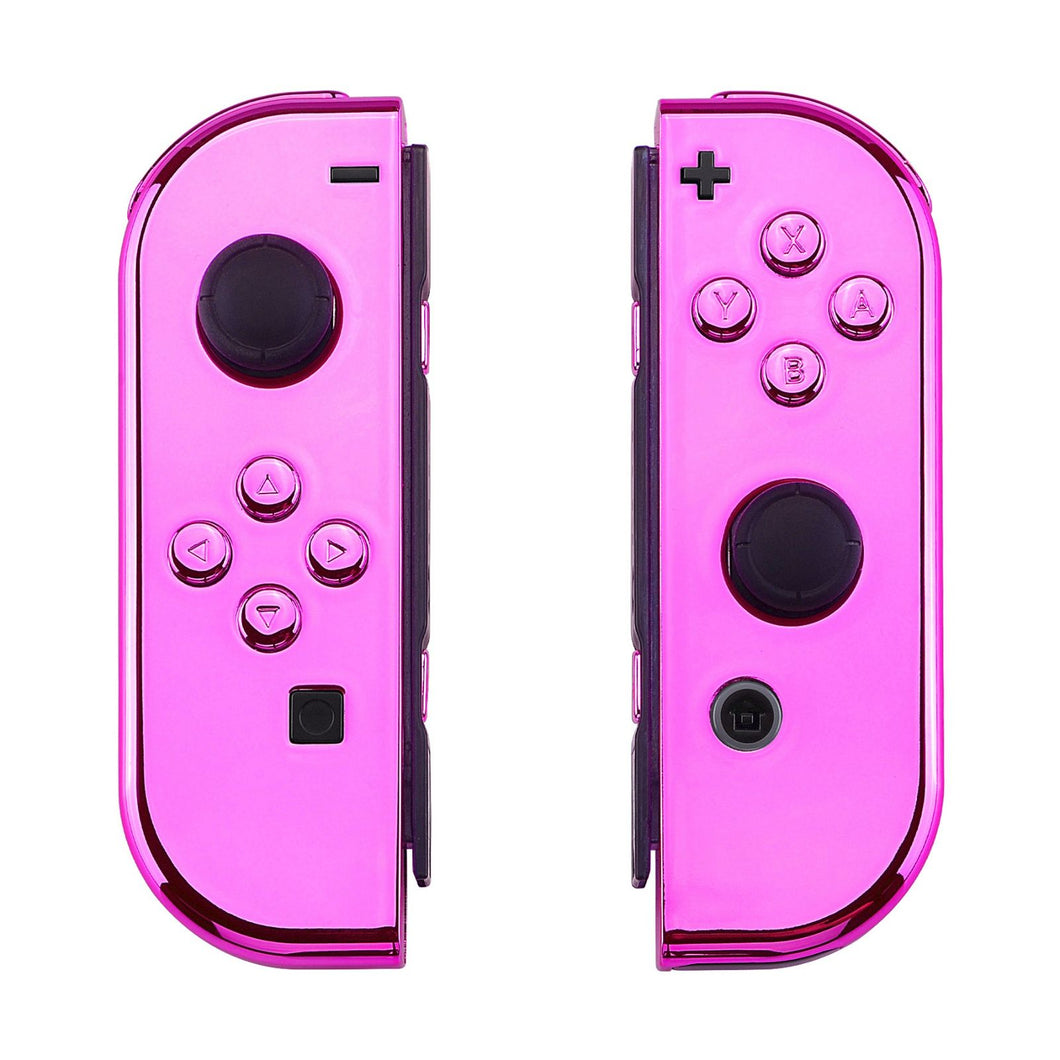 Glossy Chrome Pink Shells For NS Switch Joycon & OLED Joycon-CD406WS - Extremerate Wholesale