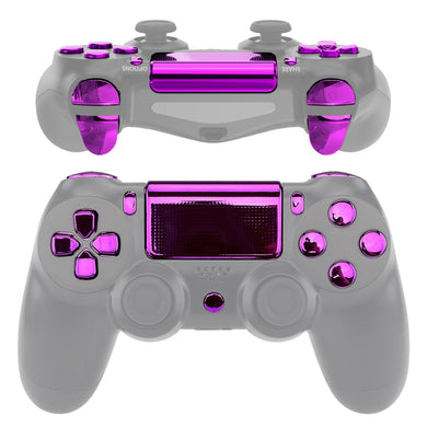 Glossy Chrome Purple 13in1 Button Kits Compatible With PS4 Gen2 Controller-SP4J0417WS - Extremerate Wholesale