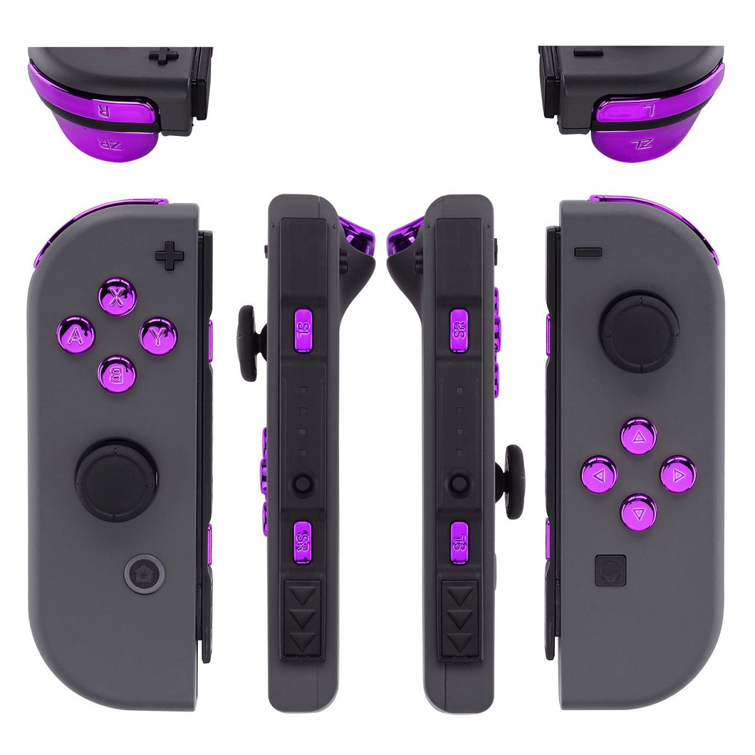 Glossy Chrome Purple 21in1 Button Kits For NS Switch Joycon & OLED Joycon-AJ305WS - Extremerate Wholesale