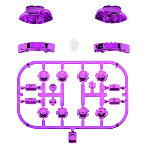 Glossy Chrome Purple 21in1 Button Kits For NS Switch Joycon & OLED Joycon-AJ305WS - Extremerate Wholesale