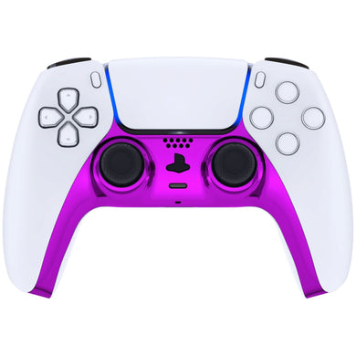 Glossy Chrome Purple Decorative Trim Shell With Accent Rings Compatible With PS5 Controller-GPFD4005WS - Extremerate Wholesale