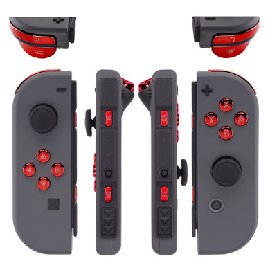 Glossy Chrome Red 21in1 Button Kits For NS Switch Joycon & OLED Joycon-AJ303WS - Extremerate Wholesale