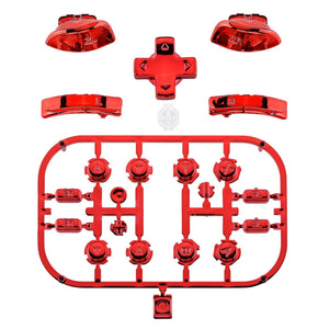 Glossy Chrome Red 22in1 Button Kits For NS Switch Joycon & OLED Joycon Dpad Controller-BZD403WS - Extremerate Wholesale