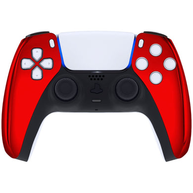 Glossy Chrome Red Front Shell Compatible With PS5 Controller-MPFD4003WS - Extremerate Wholesale