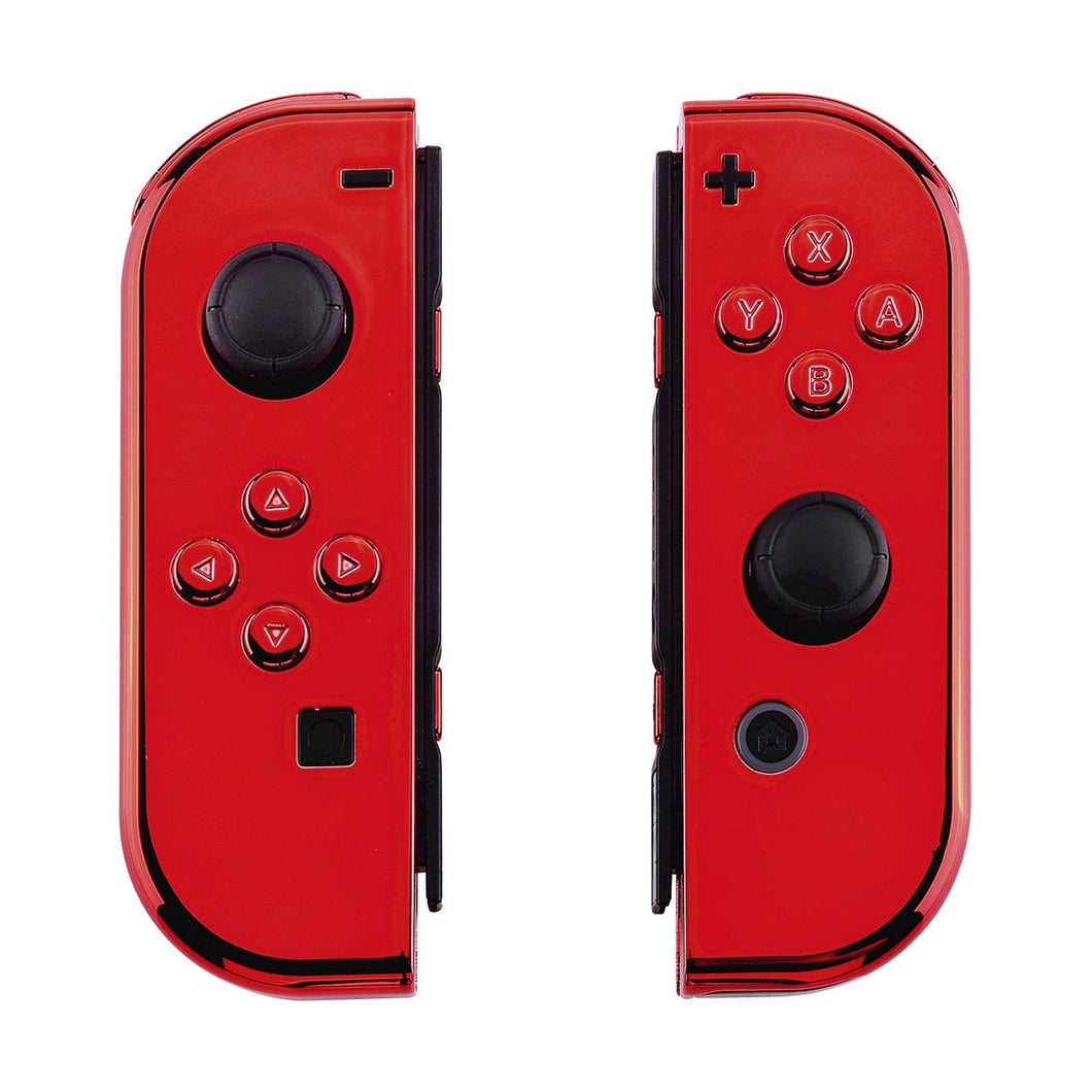 Glossy Chrome Red Shells For NS Switch Joycon & OLED Joycon-CD403WS - Extremerate Wholesale